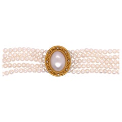 Carolyn Tyler Pearl and Diamond Bracelet