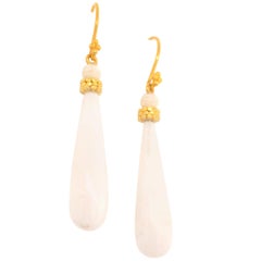 Carolyn Tyler White Stone Tulum Dangle Earrings