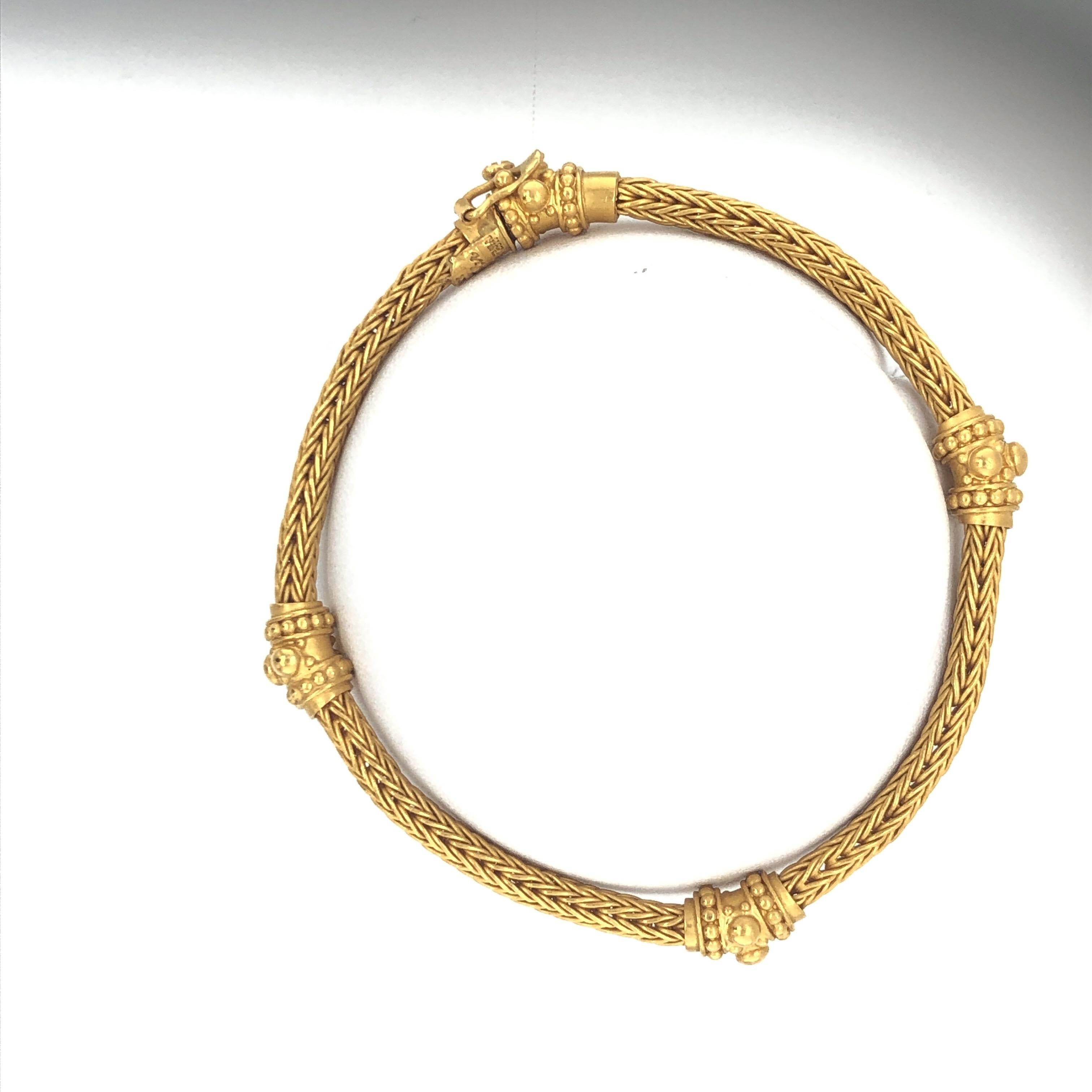 Carolyn Tyler Yellow Gold Braided Etrusca Bracelet 5