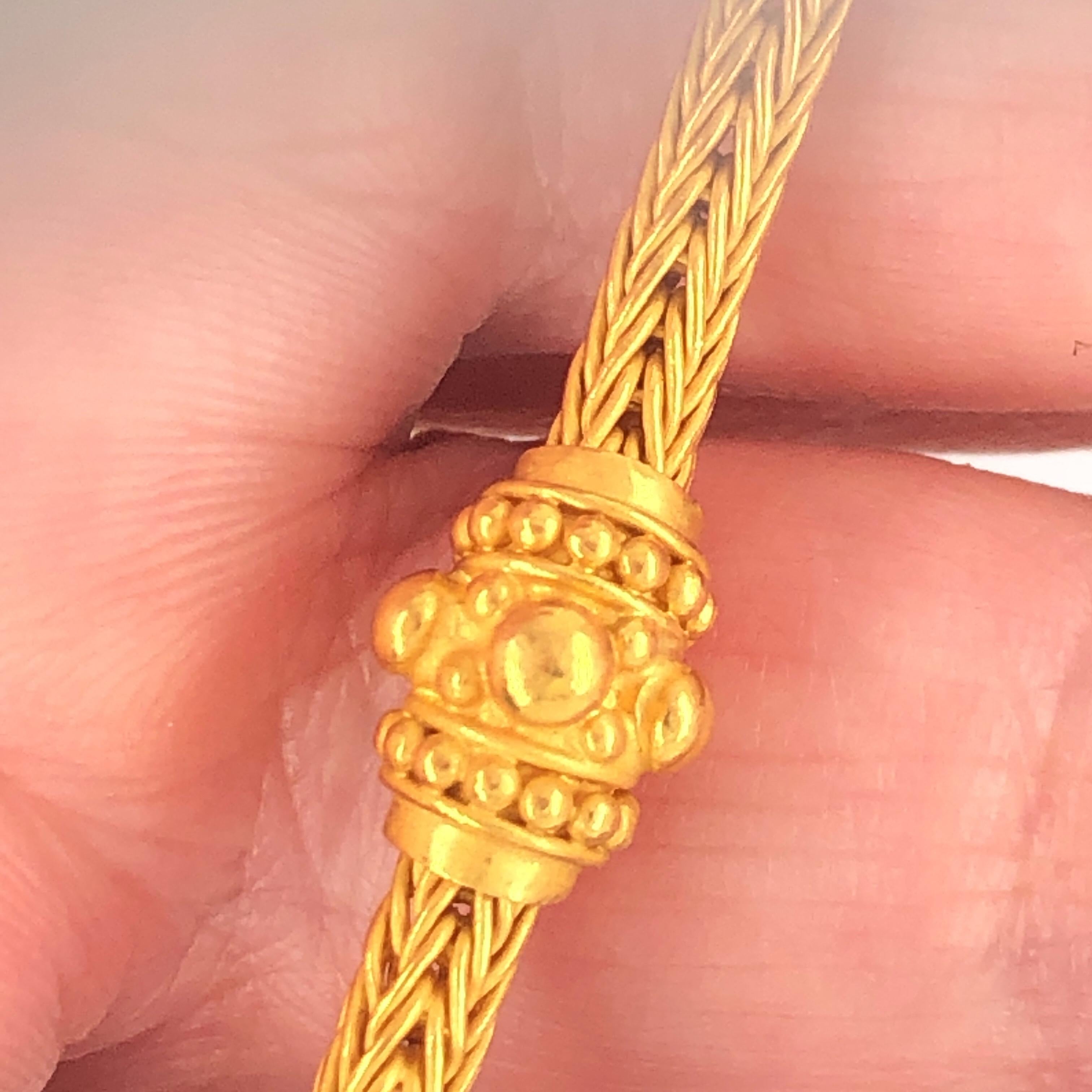 Carolyn Tyler Yellow Gold Braided Etrusca Bracelet 3