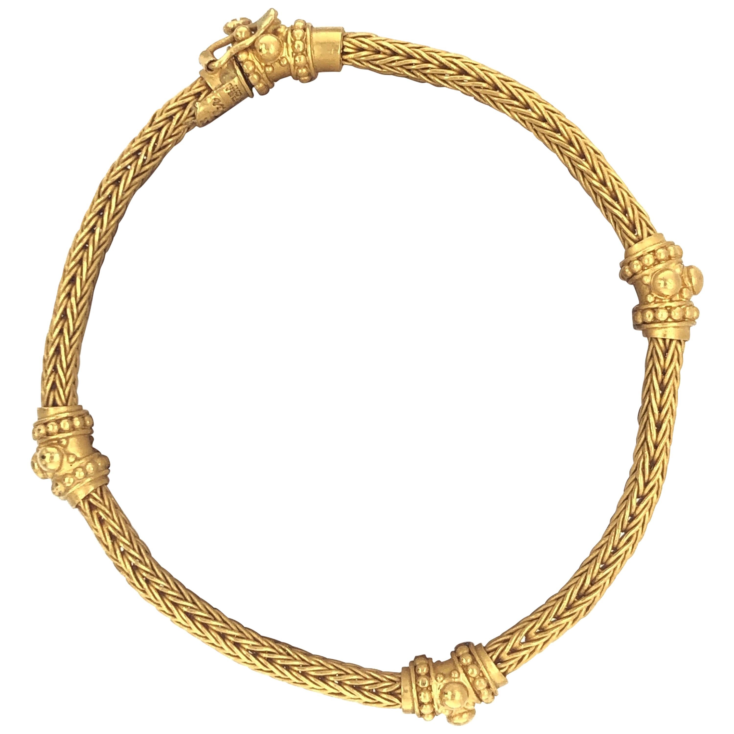 Carolyn Tyler Yellow Gold Braided Etrusca Bracelet