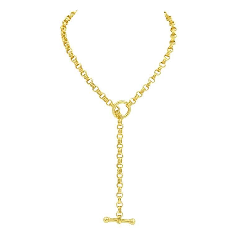 Carolyn Tyler Yellow Gold Link Lariat Chain