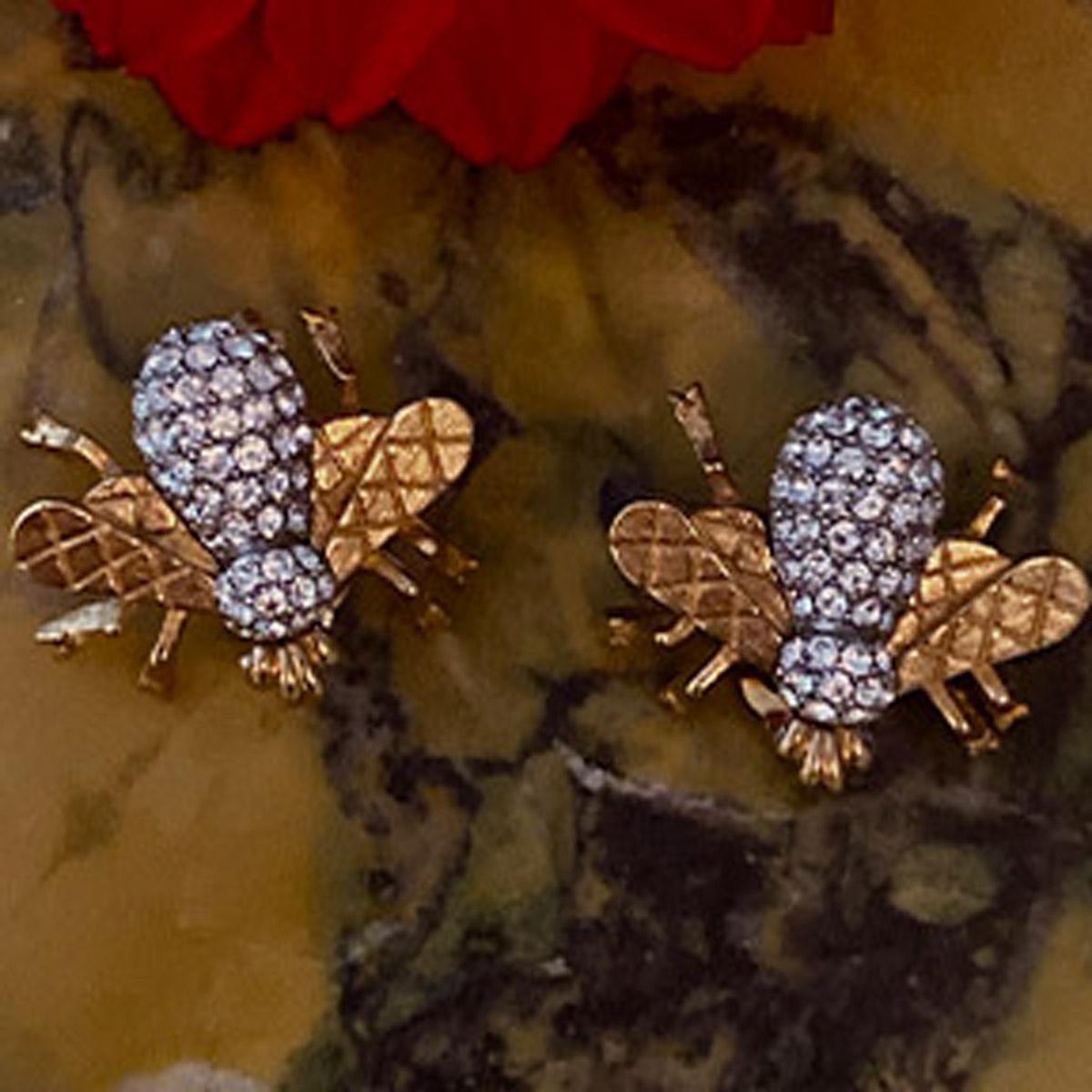 swarovski bee earrings
