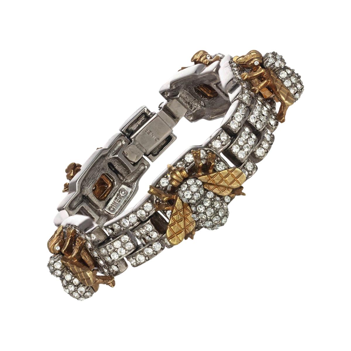 Carolyne Roehm x CINER Crystal Bee Encrusted Bee Bracelet