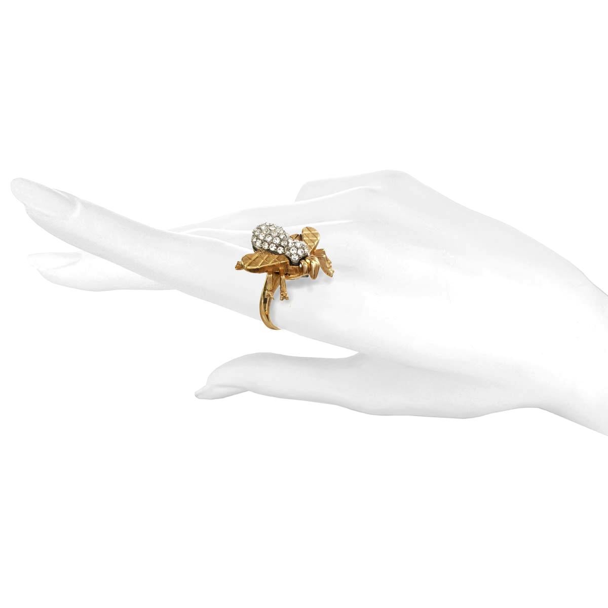 For Sale:  Carolyne Roehm x CINER Crystal Bee Ring 3