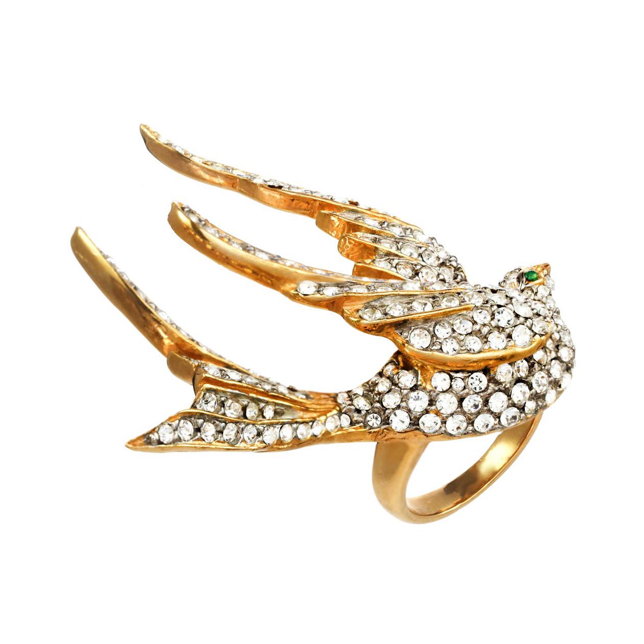 Customizable Carolyne Roehm x CINER Crystal Dove Ring For Sale at 1stDibs
