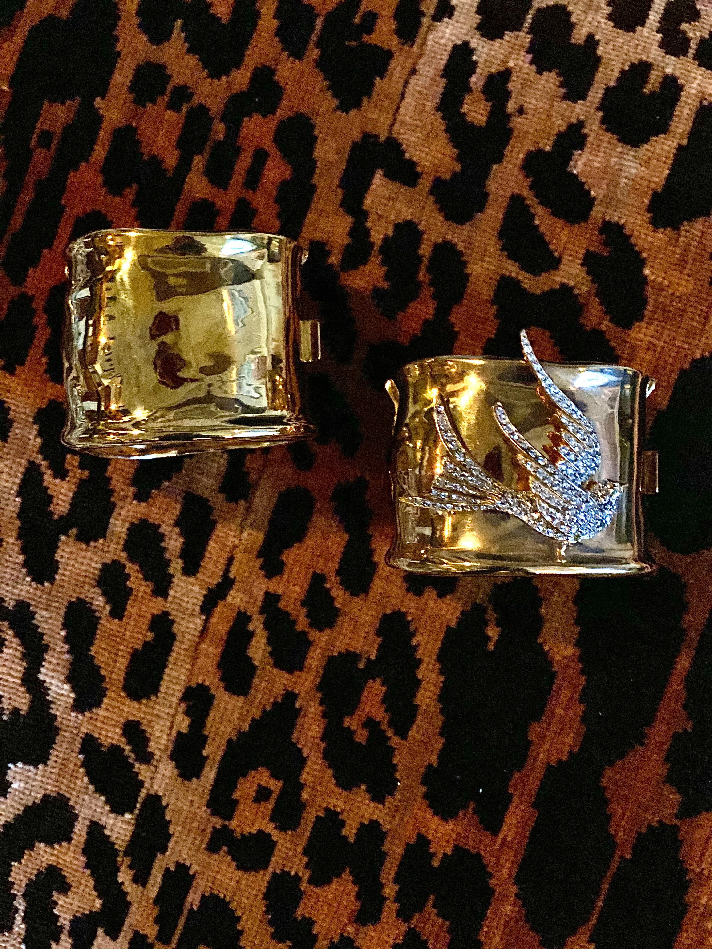Carolyne Roehm x CINER Organic Gold Cuff In New Condition For Sale In New York, NY