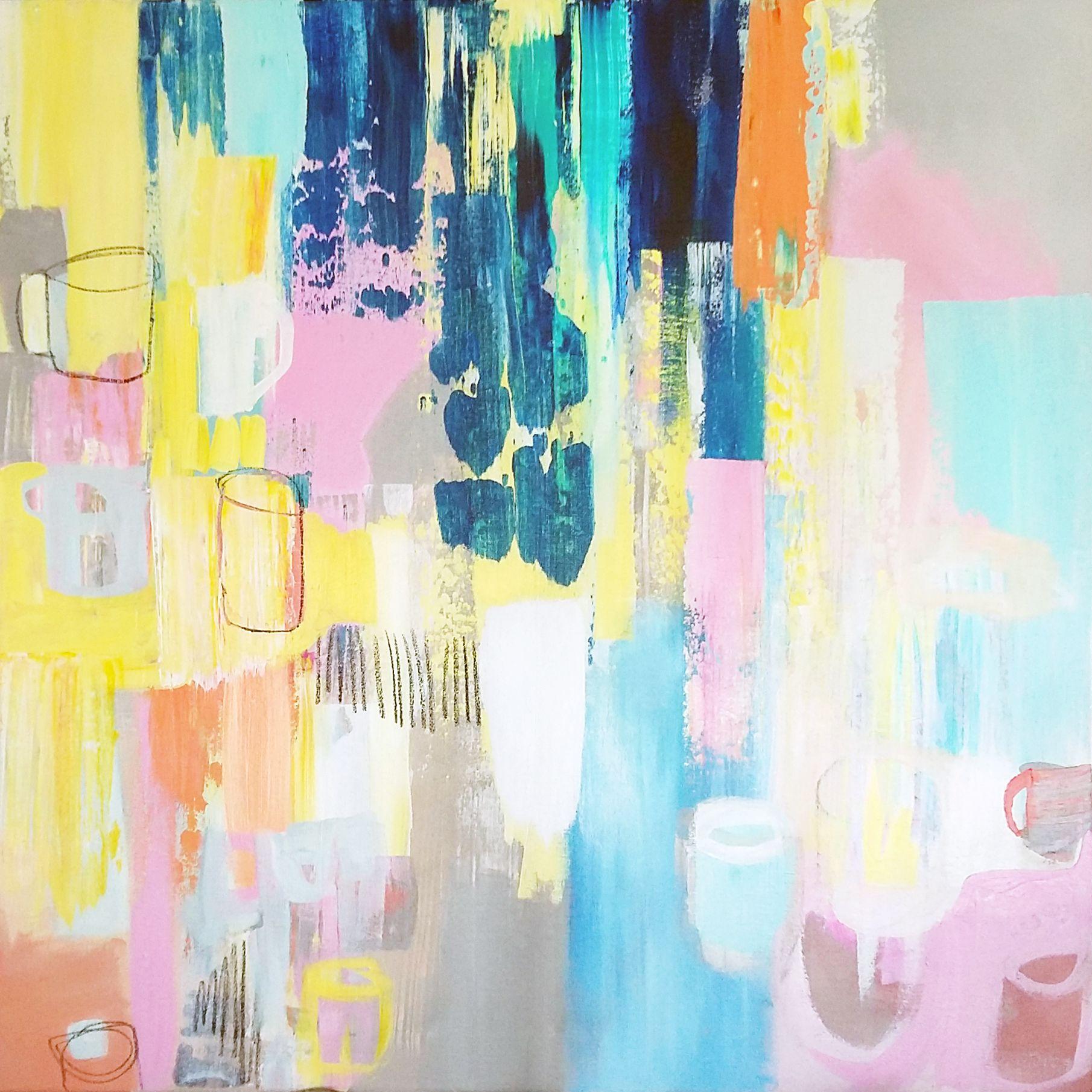 Carolynne Coulson Abstract Painting - Alfresco, Painting, Acrylic on Canvas