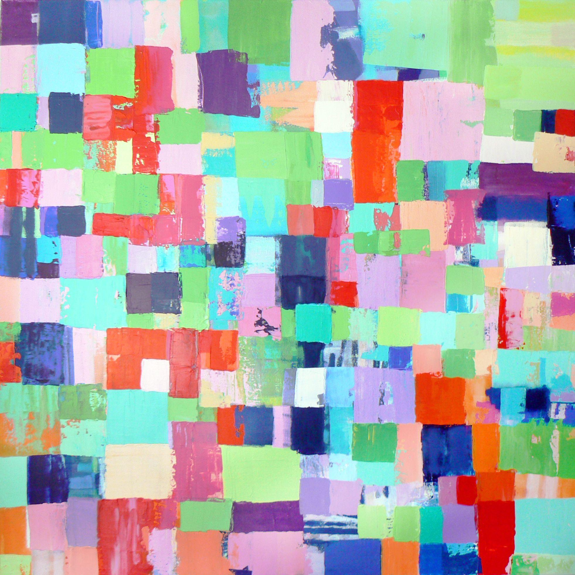 Carolynne Coulson Abstract Painting - Shout it loud, Painting, Acrylic on Canvas