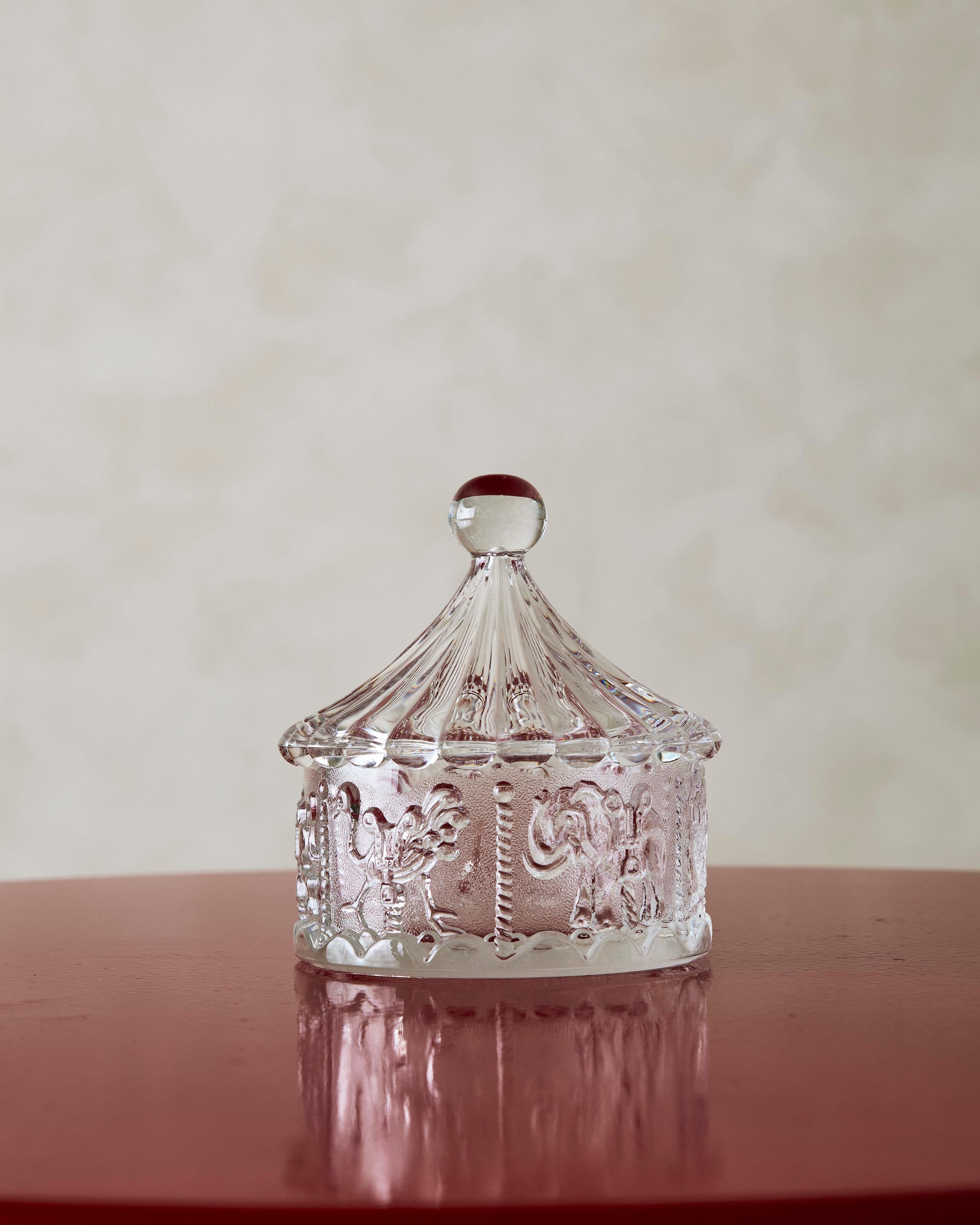 Mid-Century Modern Carousel Candy Dish by Goebel Lead