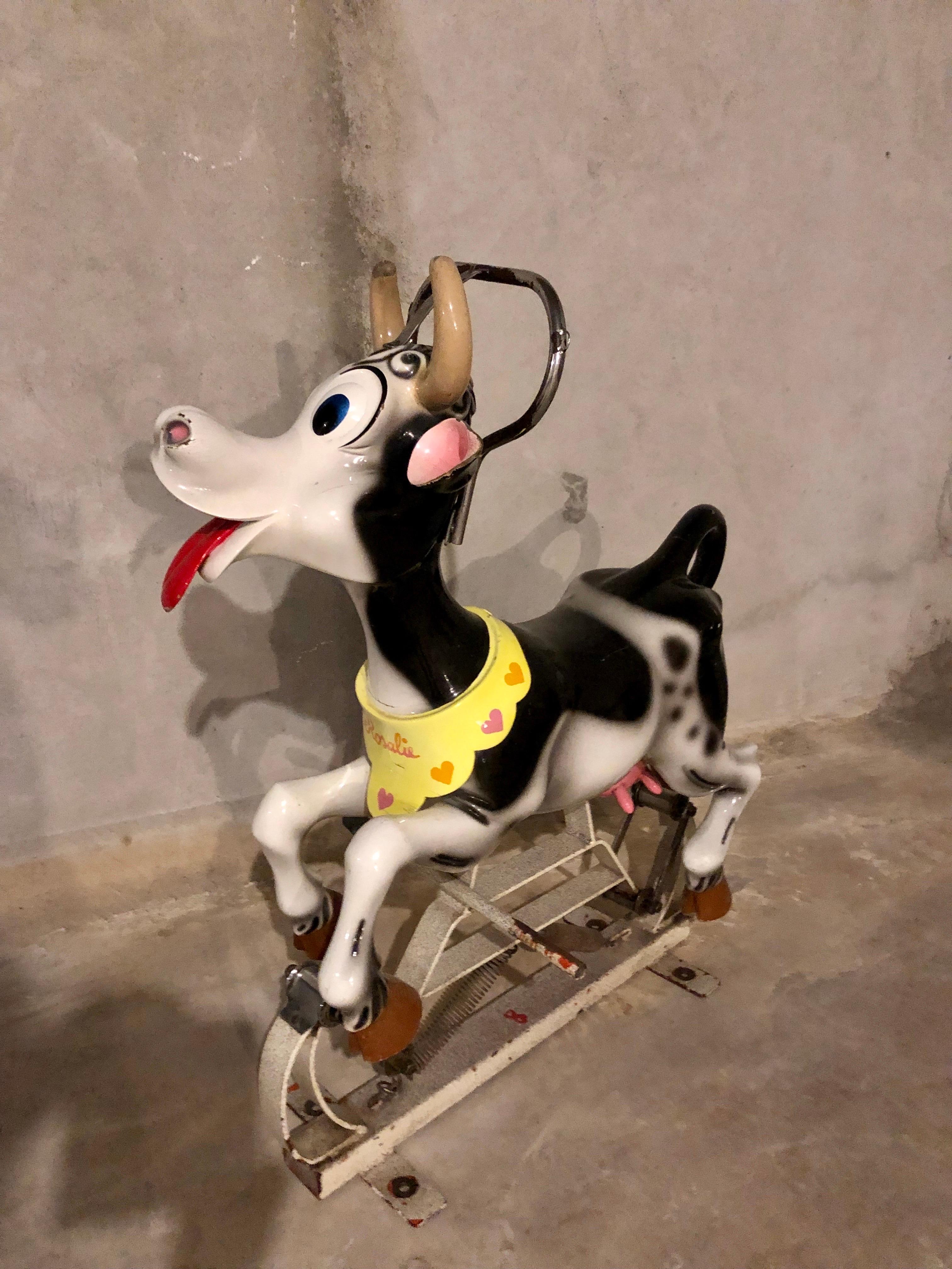 Mid-Century Modern Carousel Cow Bernard Kindt, 1960s For Sale