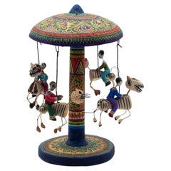 Carousel Day of the Dead Ceramic Mexican Folk Art by Familia Castillo 