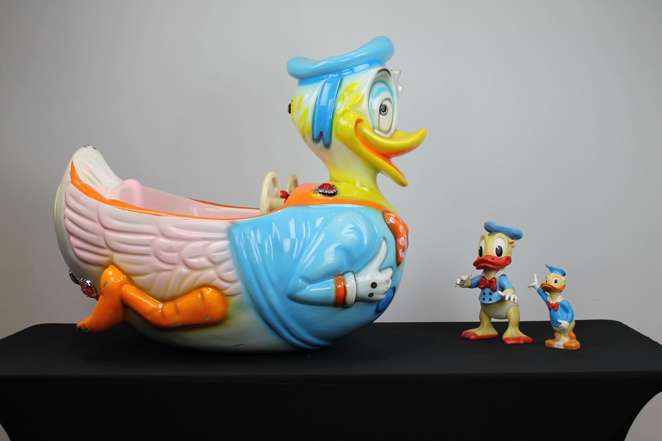 20th Century Carousel Donald Duck Figurine Carnival Ride For Sale