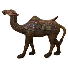 Carousel Dromedary Camel Sculpture with Glass Eyes 