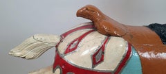Cheval de manège en bois peint, vers 1900