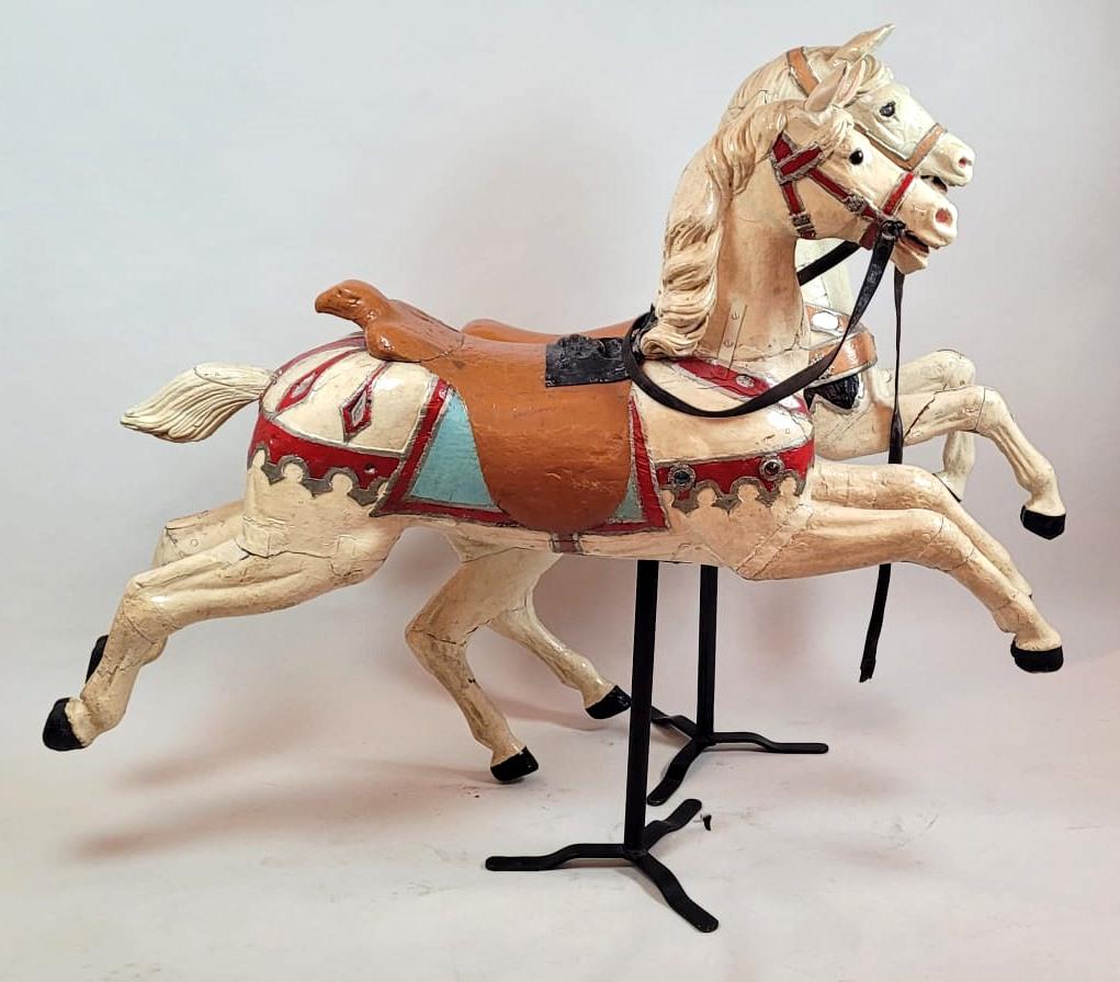 Early 20th Century Carousel Horse In Painted Wood - Circa 1900