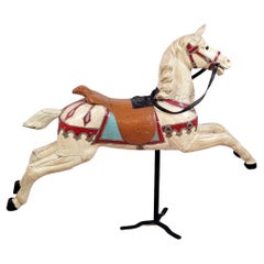 Antique Carousel Horse In Painted Wood - Circa 1900