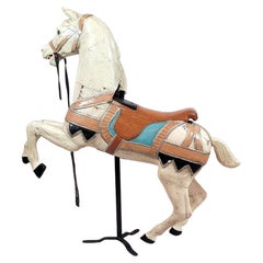 Antique Carousel Horse In Painted Wood - Circa 1900 
