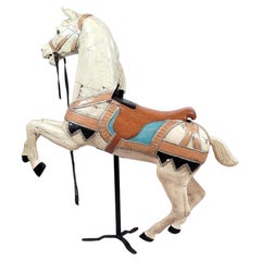 Cavallo da giostra in legno dipinto - CIRCA 1900