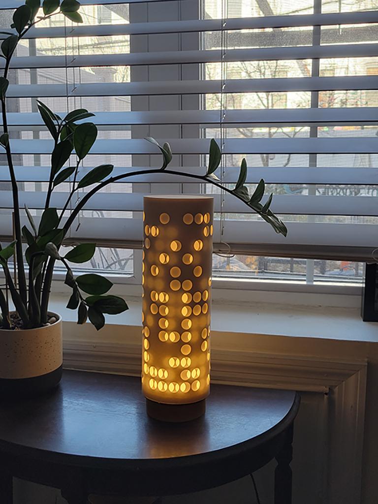 Mid-Century Modern 'Carousel no.1' Paper Table Lamp by Jason Robinson For Sale