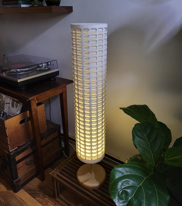 Mid-Century Modern Carousel (no.2) Paper Floor Lamp by Jason Robinson For Sale