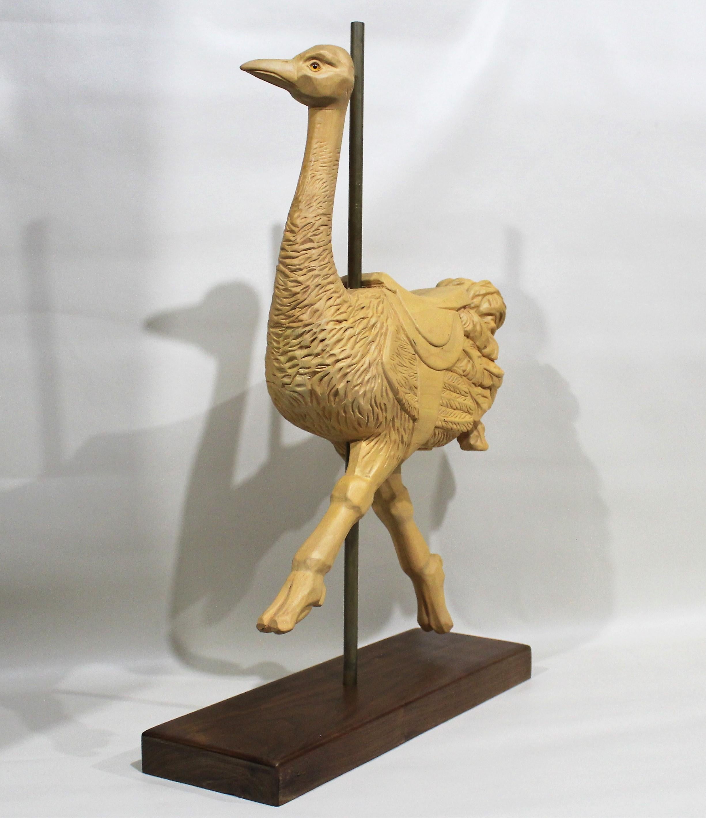 Carousel Ostrich Sculpture In Good Condition For Sale In Hamilton, Ontario
