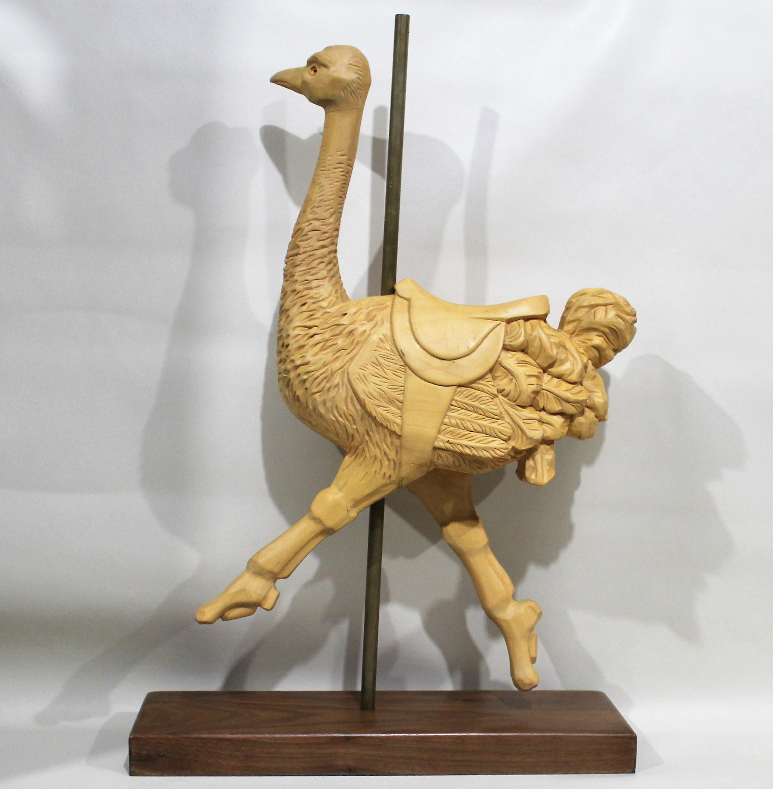 Late 20th Century Carousel Ostrich Sculpture For Sale