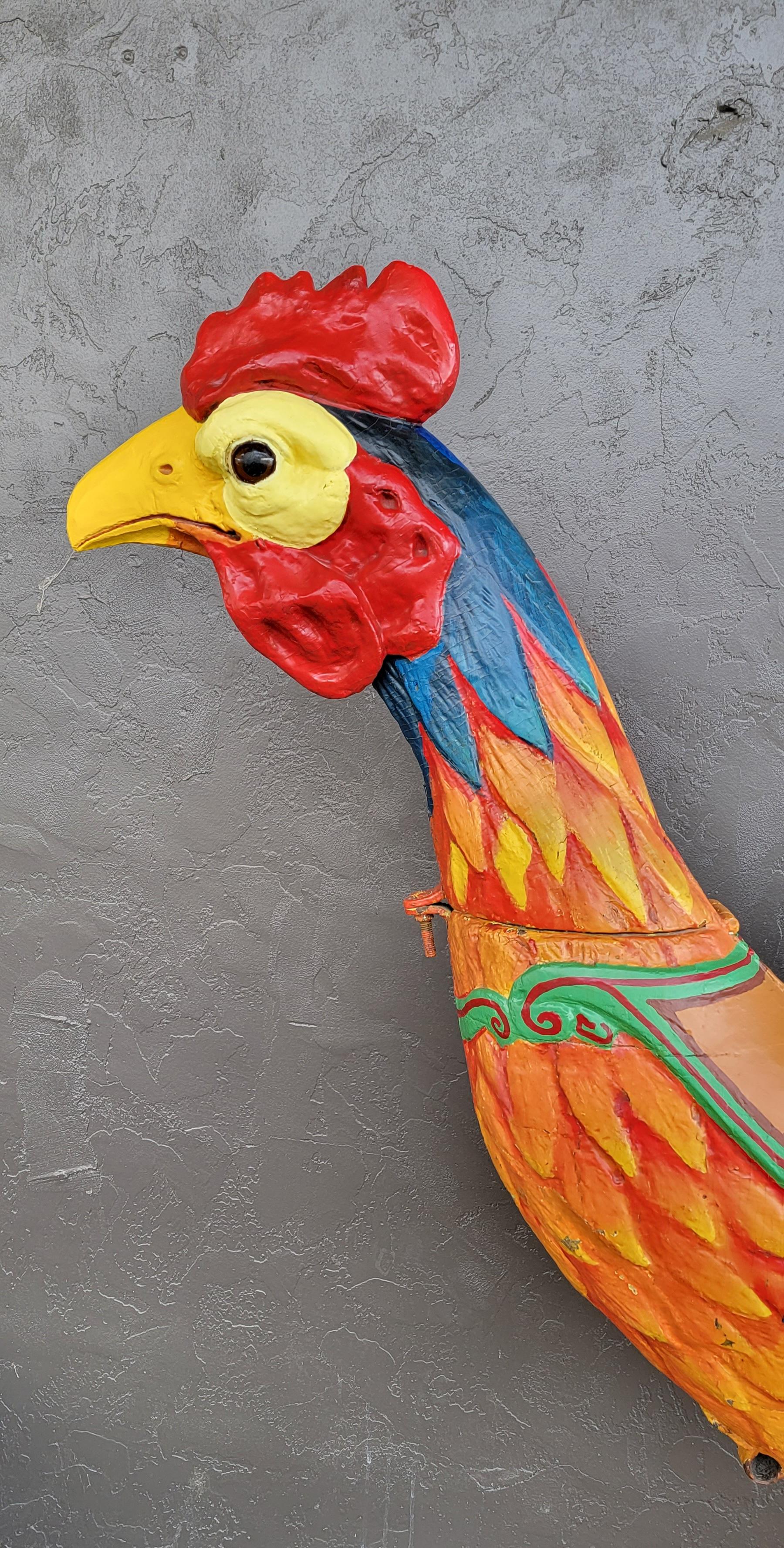 Carousel Rooster by C.J. Spooner Circa, 1900 In Good Condition In Fulton, CA