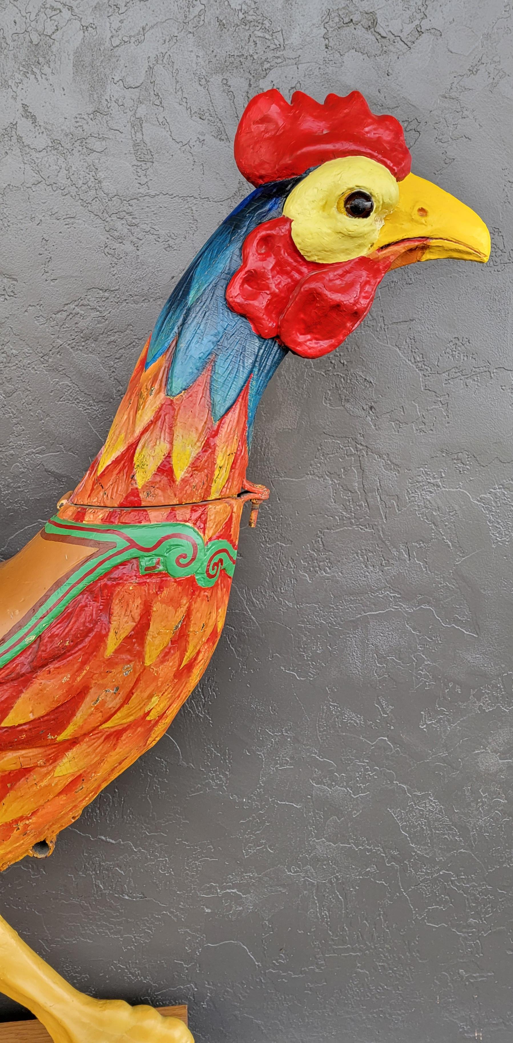 20th Century Carousel Rooster by C.J. Spooner Circa, 1900