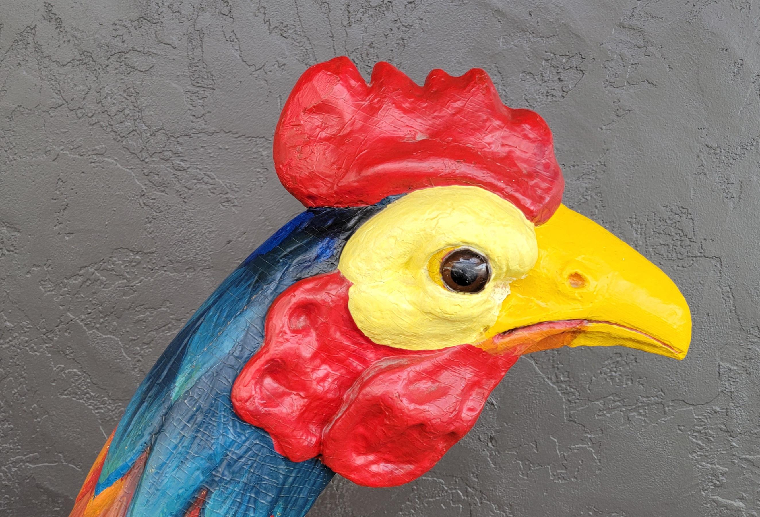 Wood Carousel Rooster by C.J. Spooner Circa, 1900