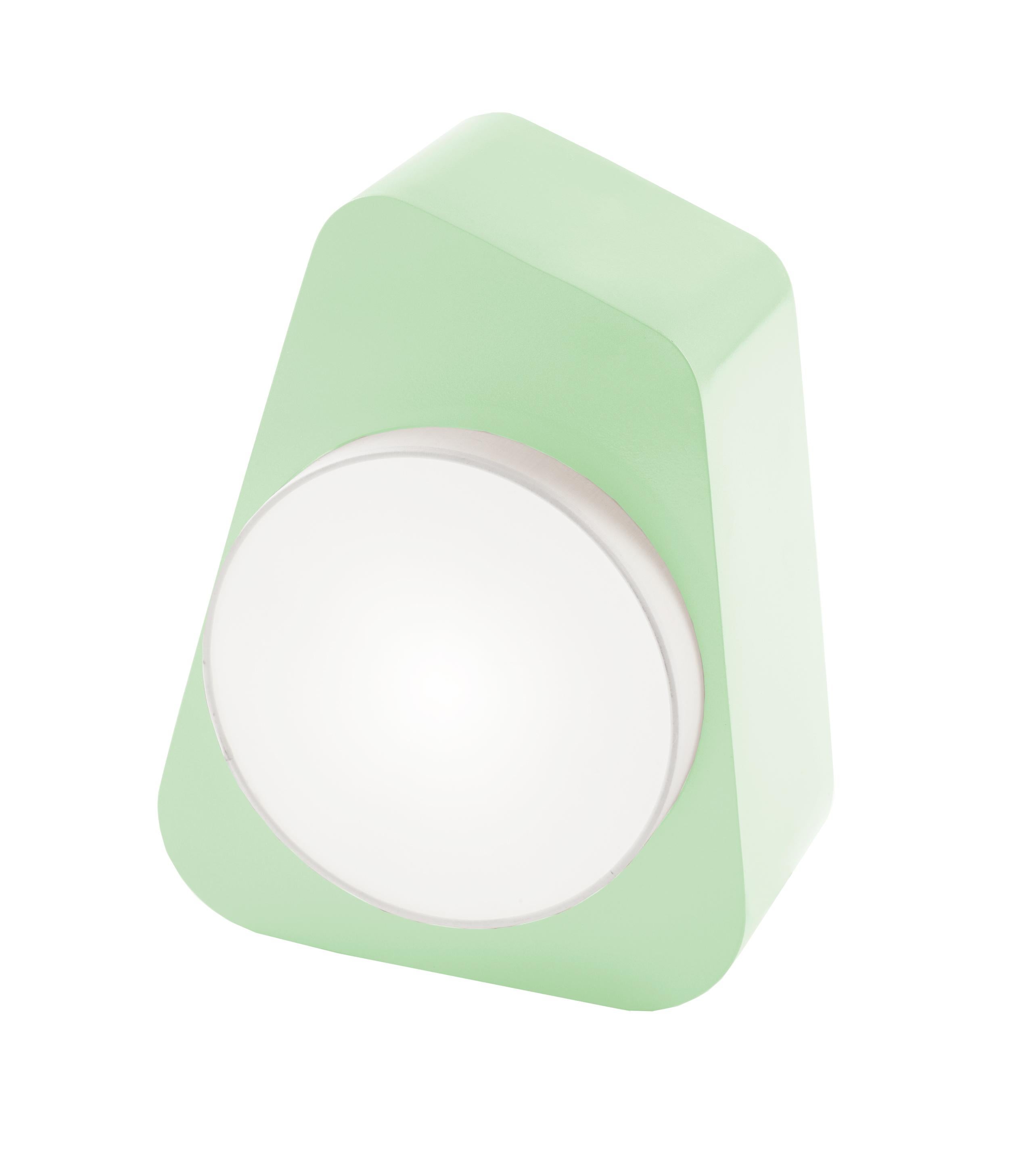 Contemporary Post-Modern Carousel Wall Sconce Mint Green For Sale 1