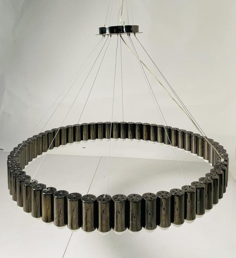 CAROUSEL XL Chandelier by Lee Broom, Polished Gunmetal For Sale at 1stDibs
