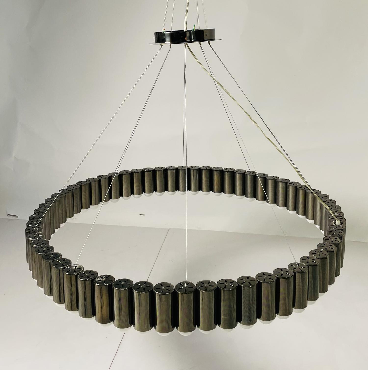Contemporary CAROUSEL XL Chandelier by Lee Broom, Polished Gunmetal For Sale