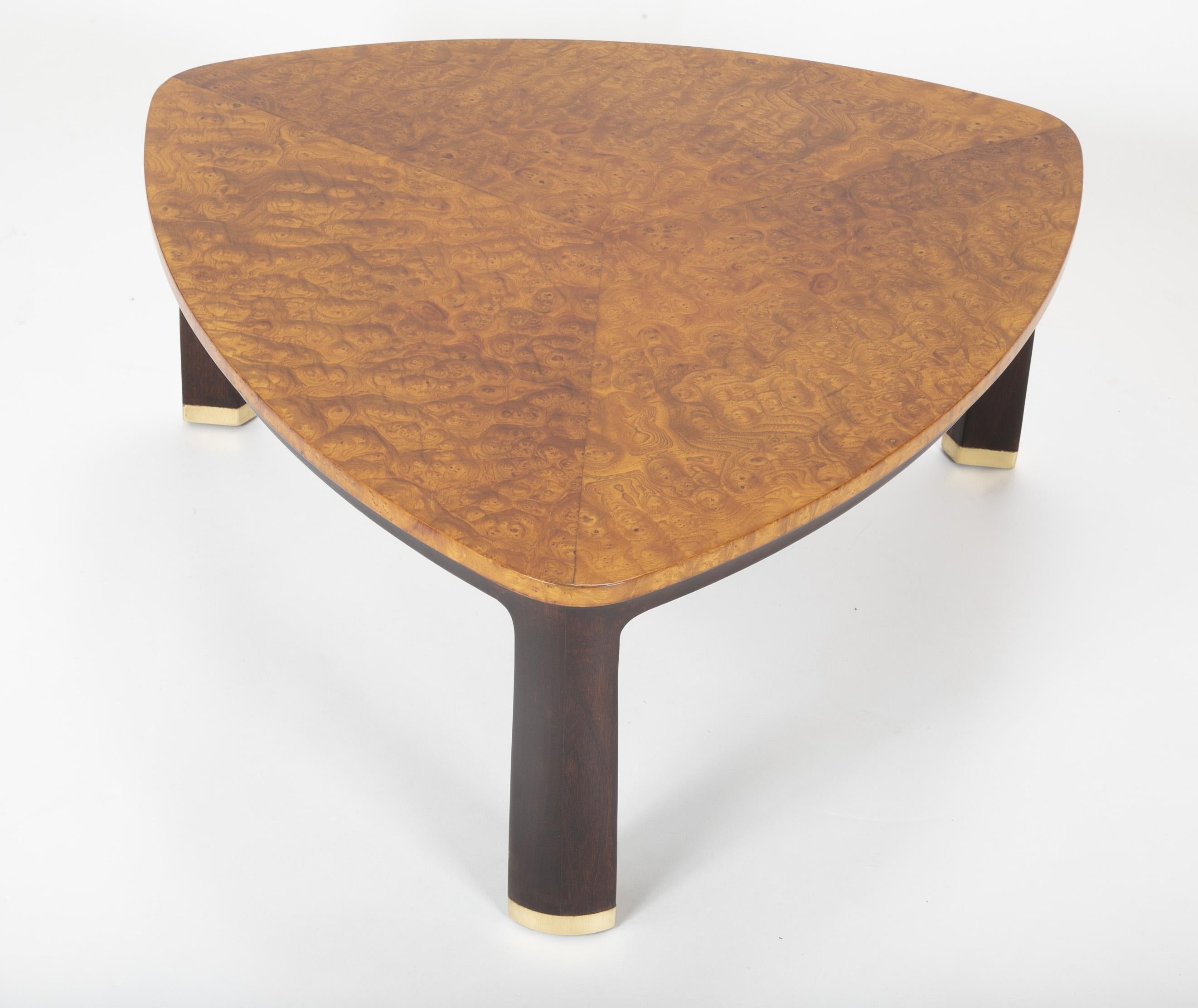 Mid-Century Modern Carpathian Elm Coffee Table Designed by Edward Wormley for Dunbar For Sale
