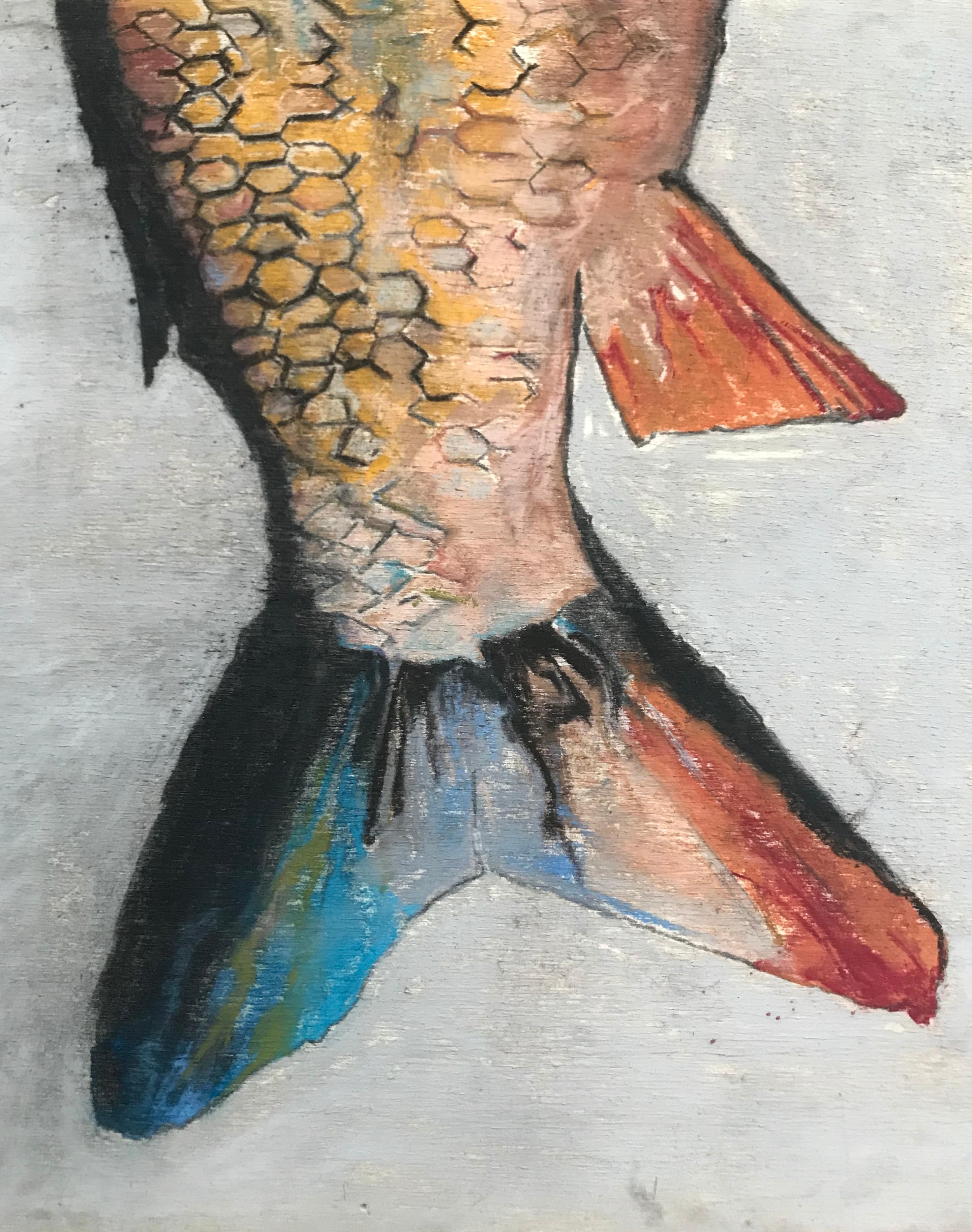 XXIe siècle et contemporain Peinture - Peinture de poisson - Carpe Diem en vente