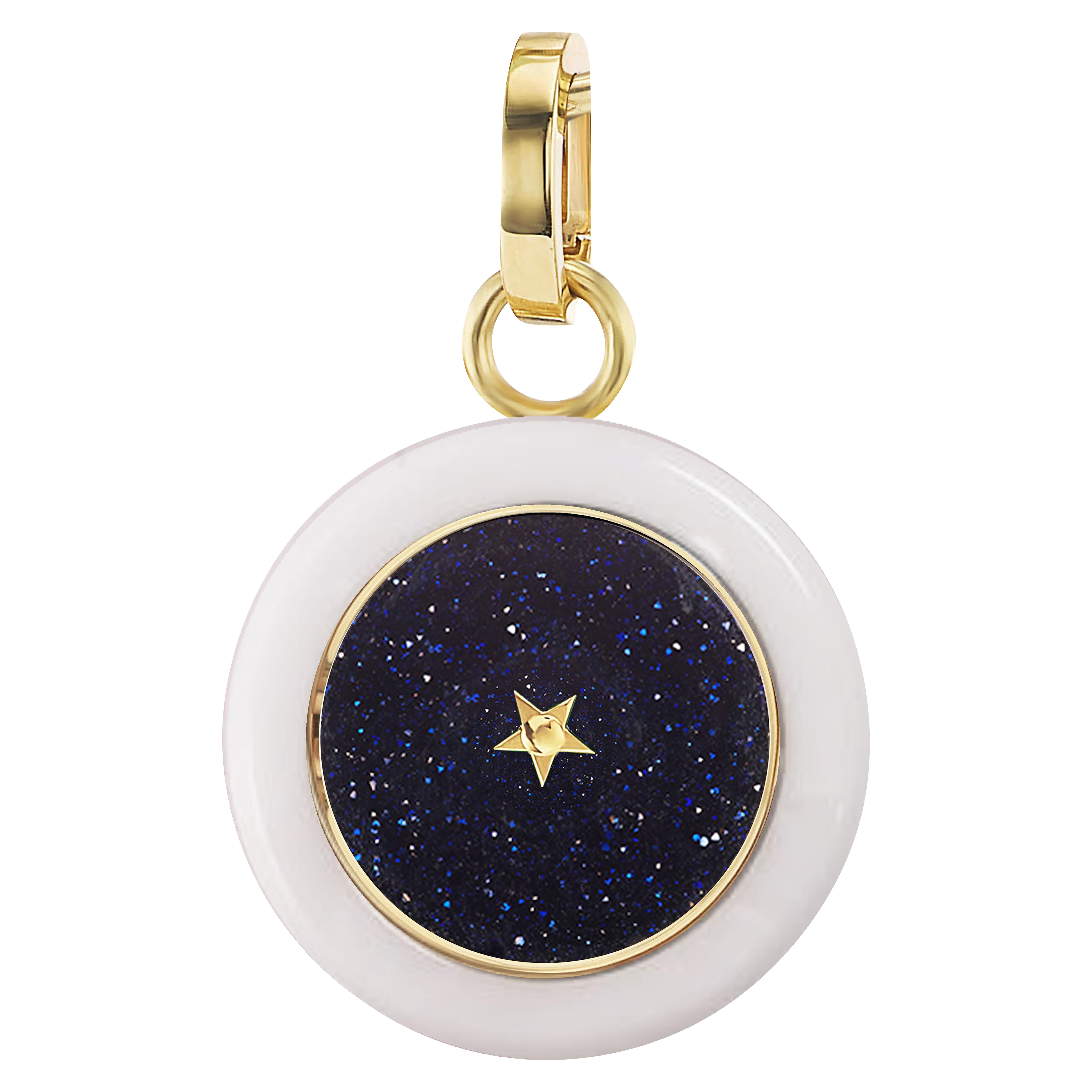 CARPE DIEM White Ceramic Charm Look at the star For Sale