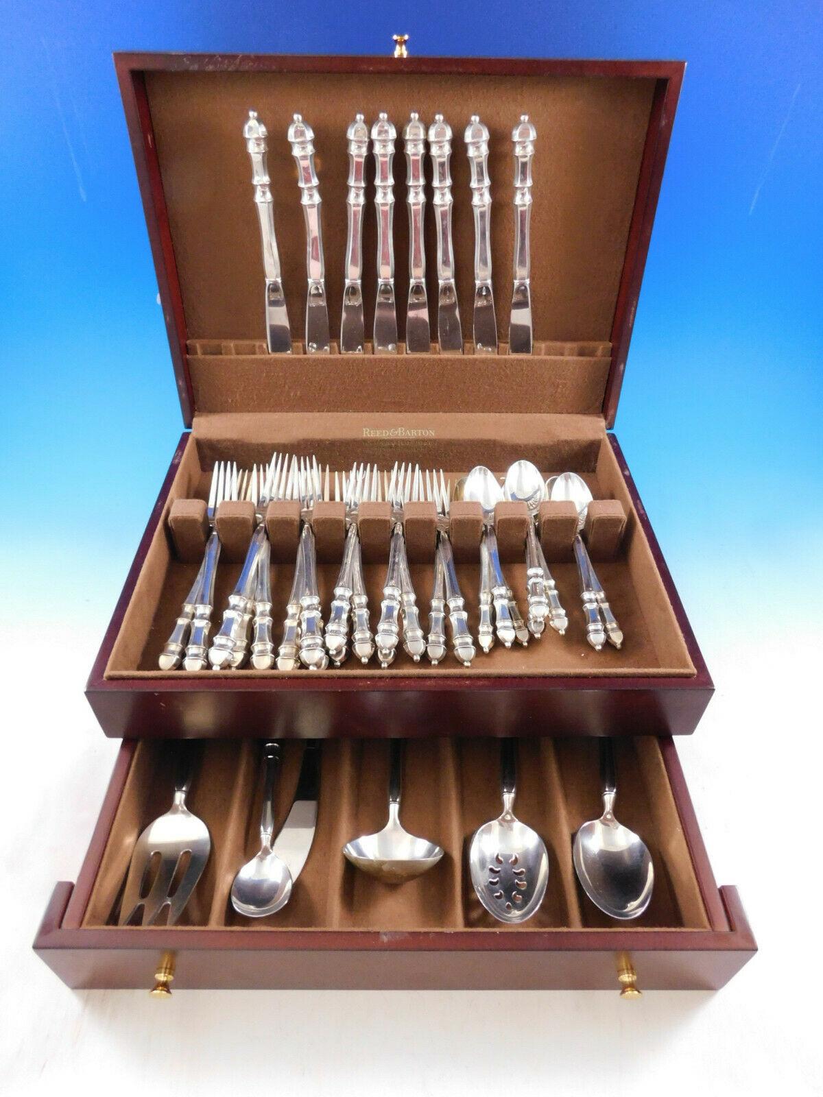 Carpenter Hall by Towle sterling silver Flatware set - 32 pieces. All of the pieces in this pattern are made with hollow, shaped, sterling handles. This set includes:
8 Knives, 9