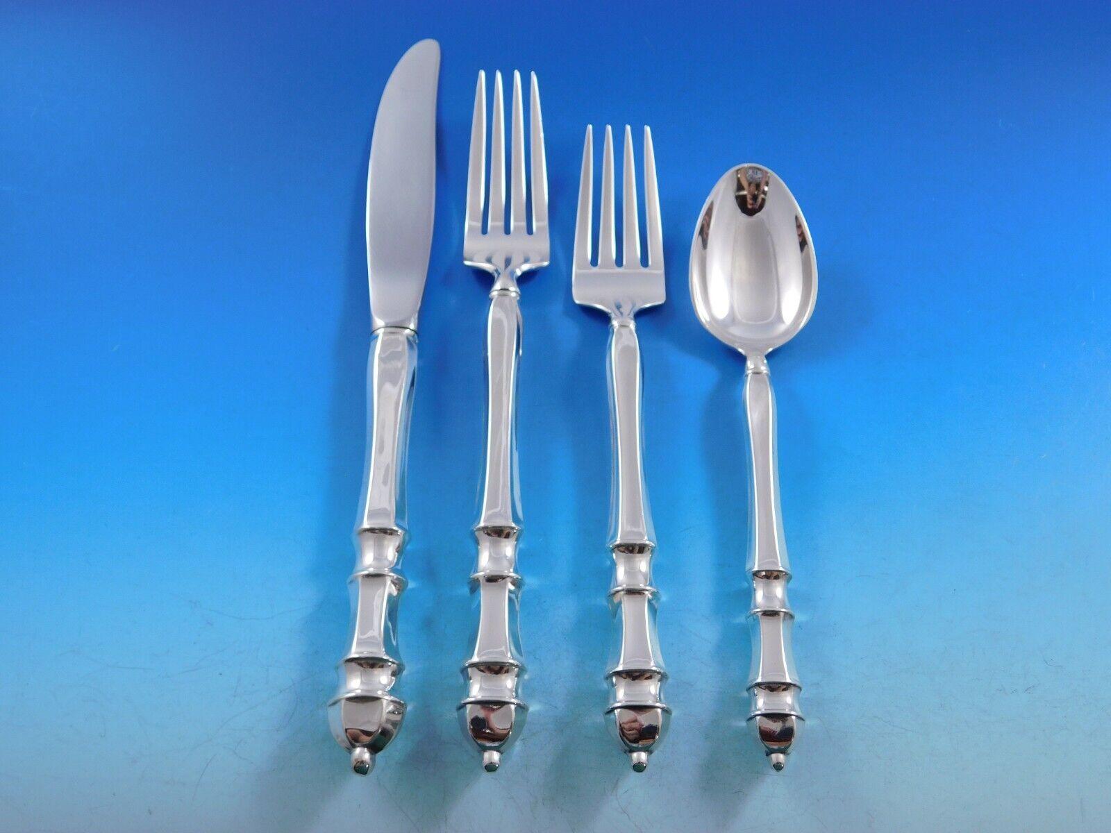 Carpenter Hall by Towle Sterling Silver Flatware Set for 12 Service 60 pieces In Excellent Condition For Sale In Big Bend, WI