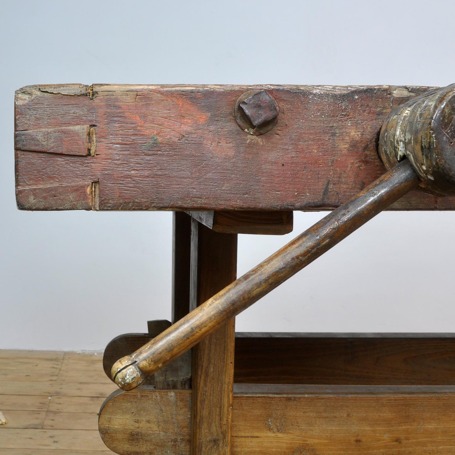 Carpenters Oak Workbench, circa 1900 4