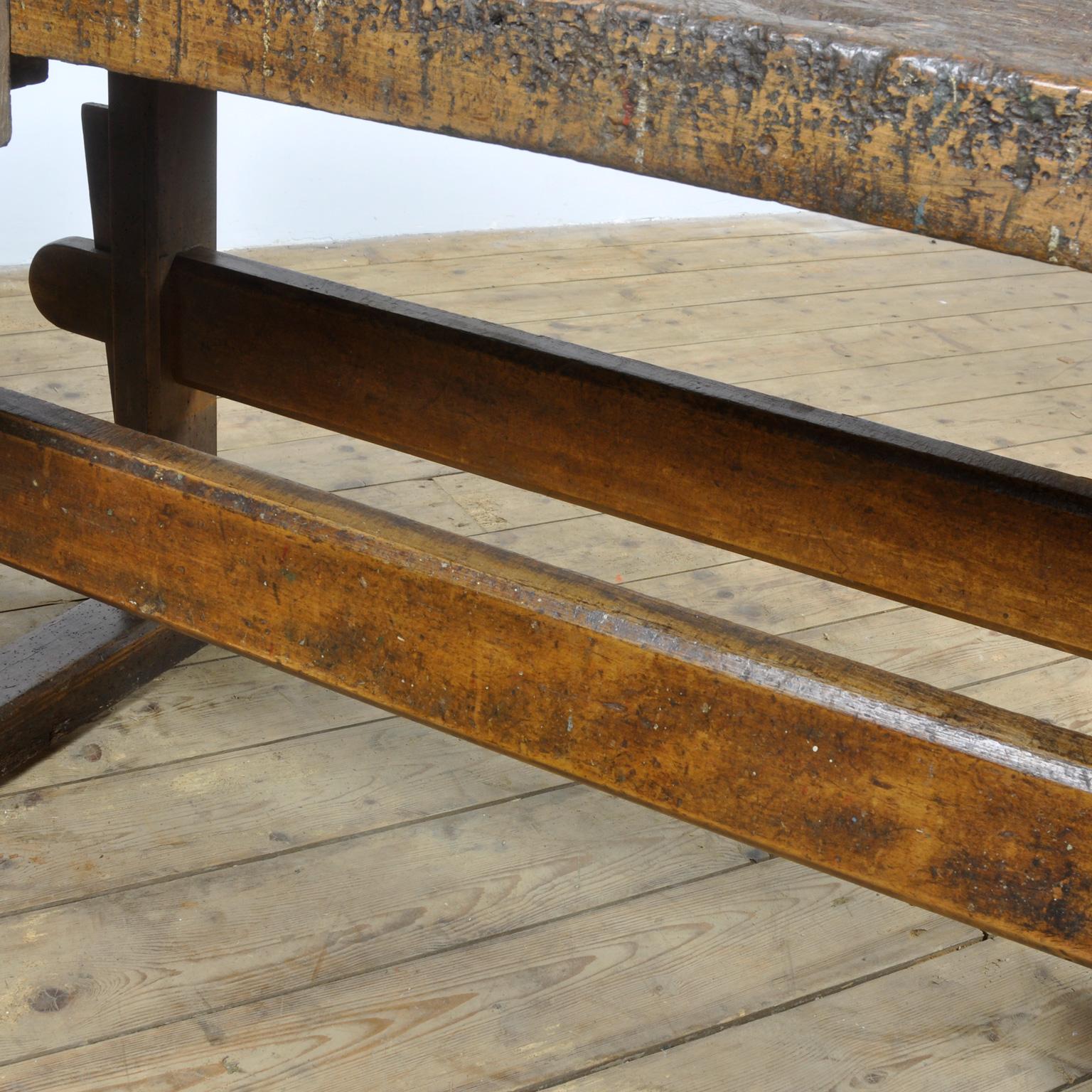 Carpenters Oak Workbench, circa 1900 4