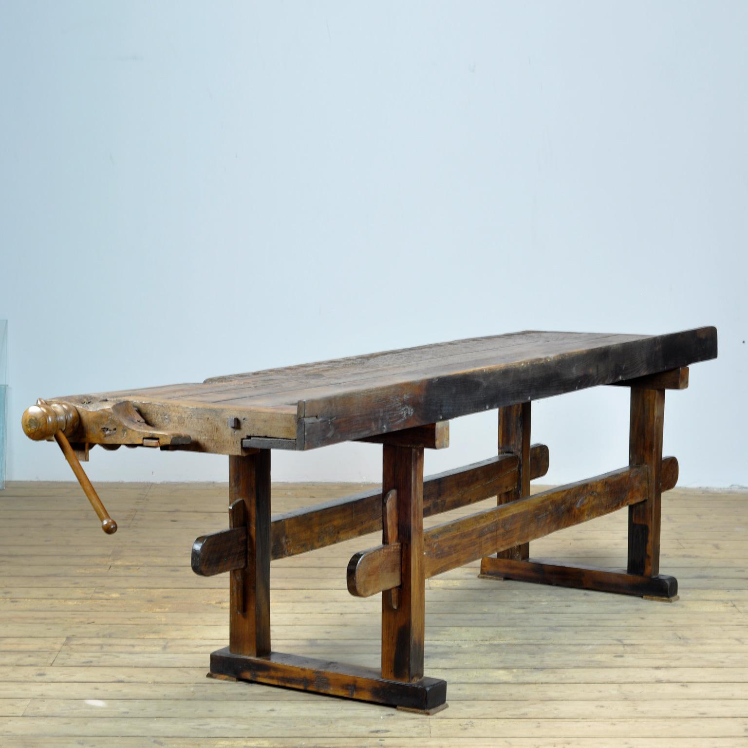 Carpenters Oak Workbench, circa 1900 6