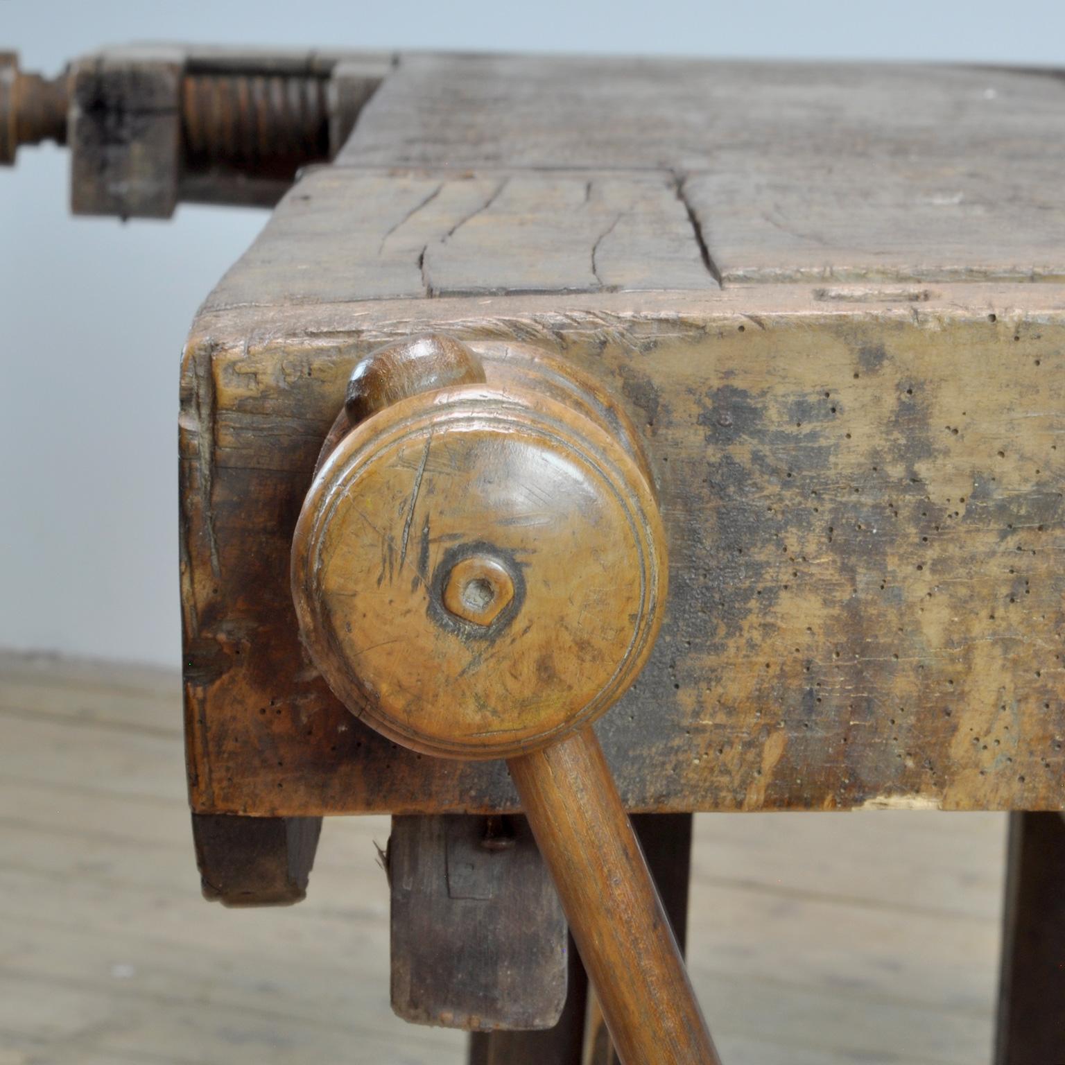 Carpenters Oak Workbench, circa 1900 1