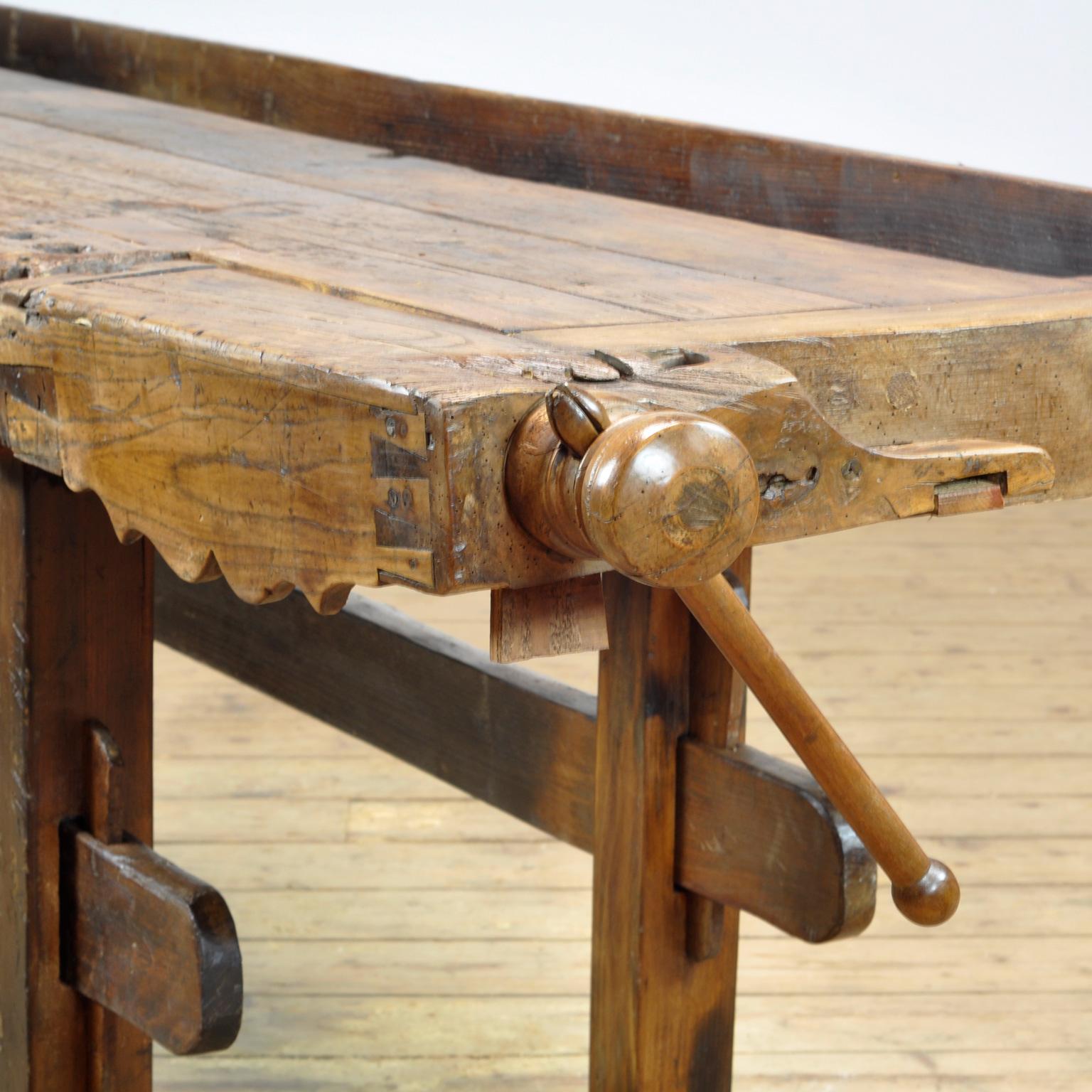 Carpenters Oak Workbench, circa 1900 1