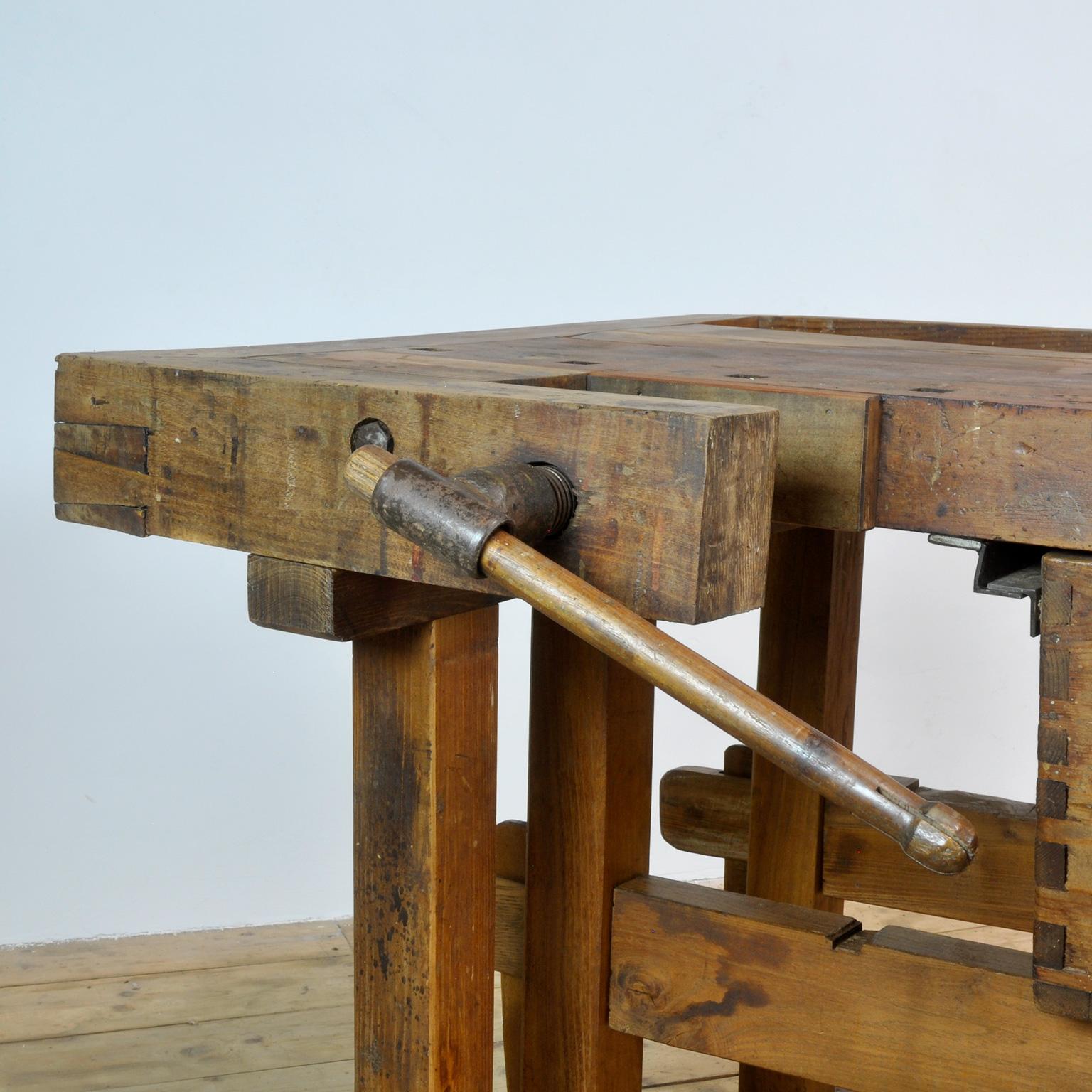 Carpenters Oak Workbench, circa 1900 2