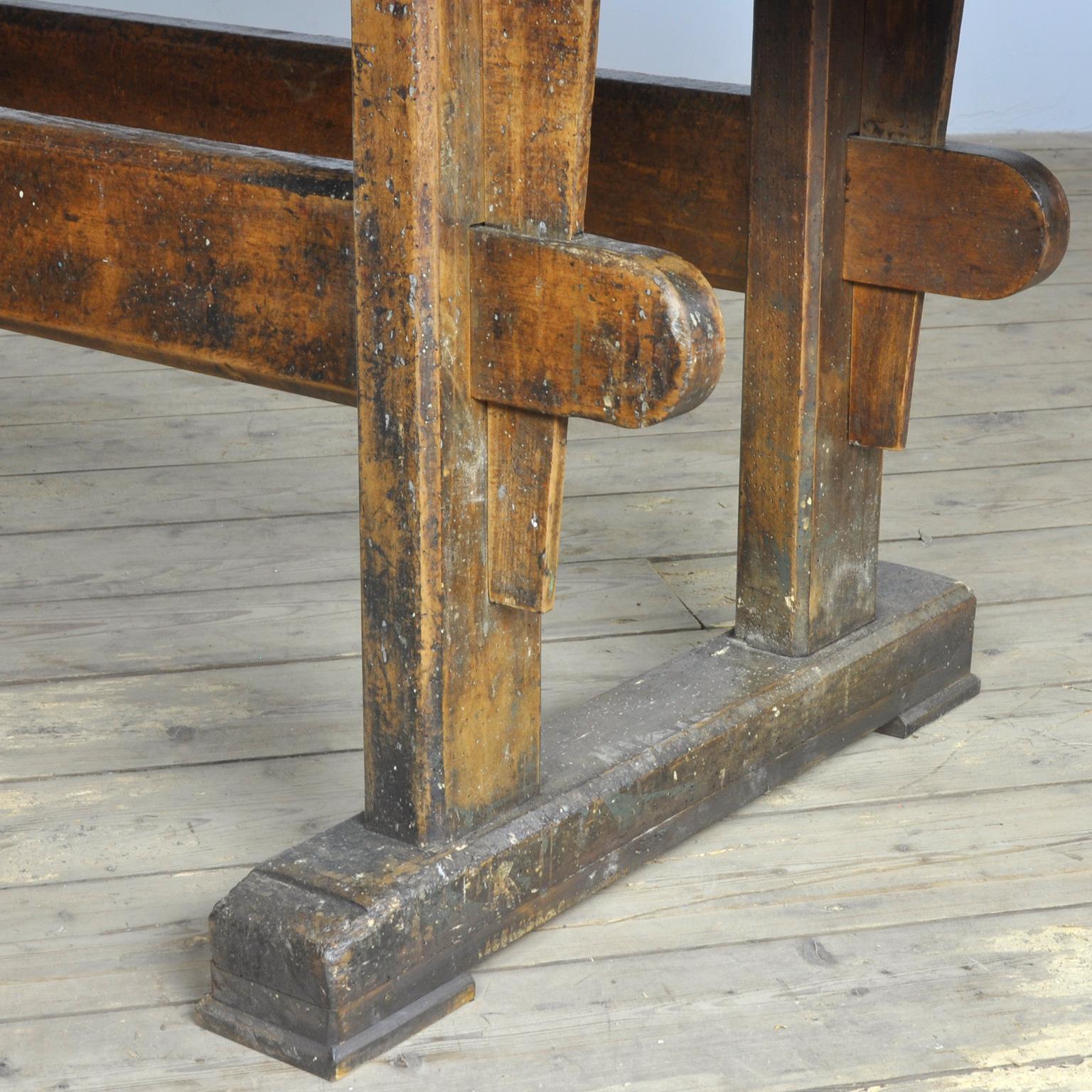 Carpenters Oak Workbench, circa 1900 2