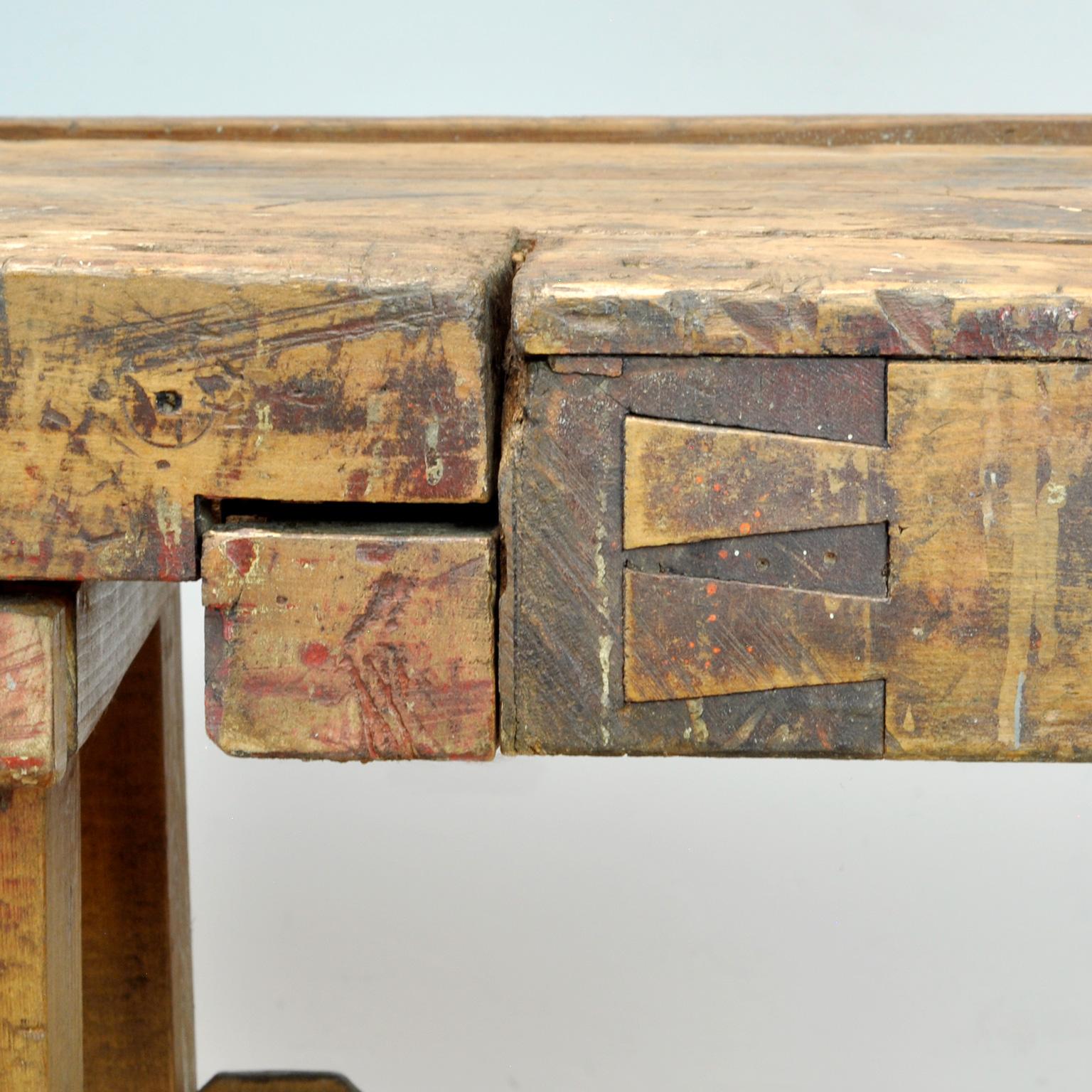 Carpenters Oak Workbench, circa 1900 2