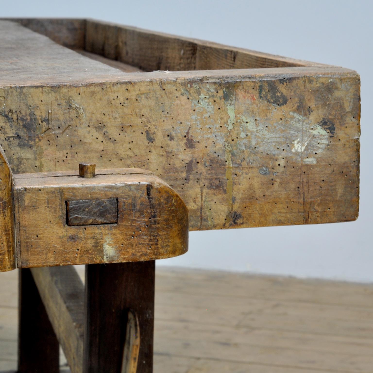 Carpenters Oak Workbench, circa 1900 2