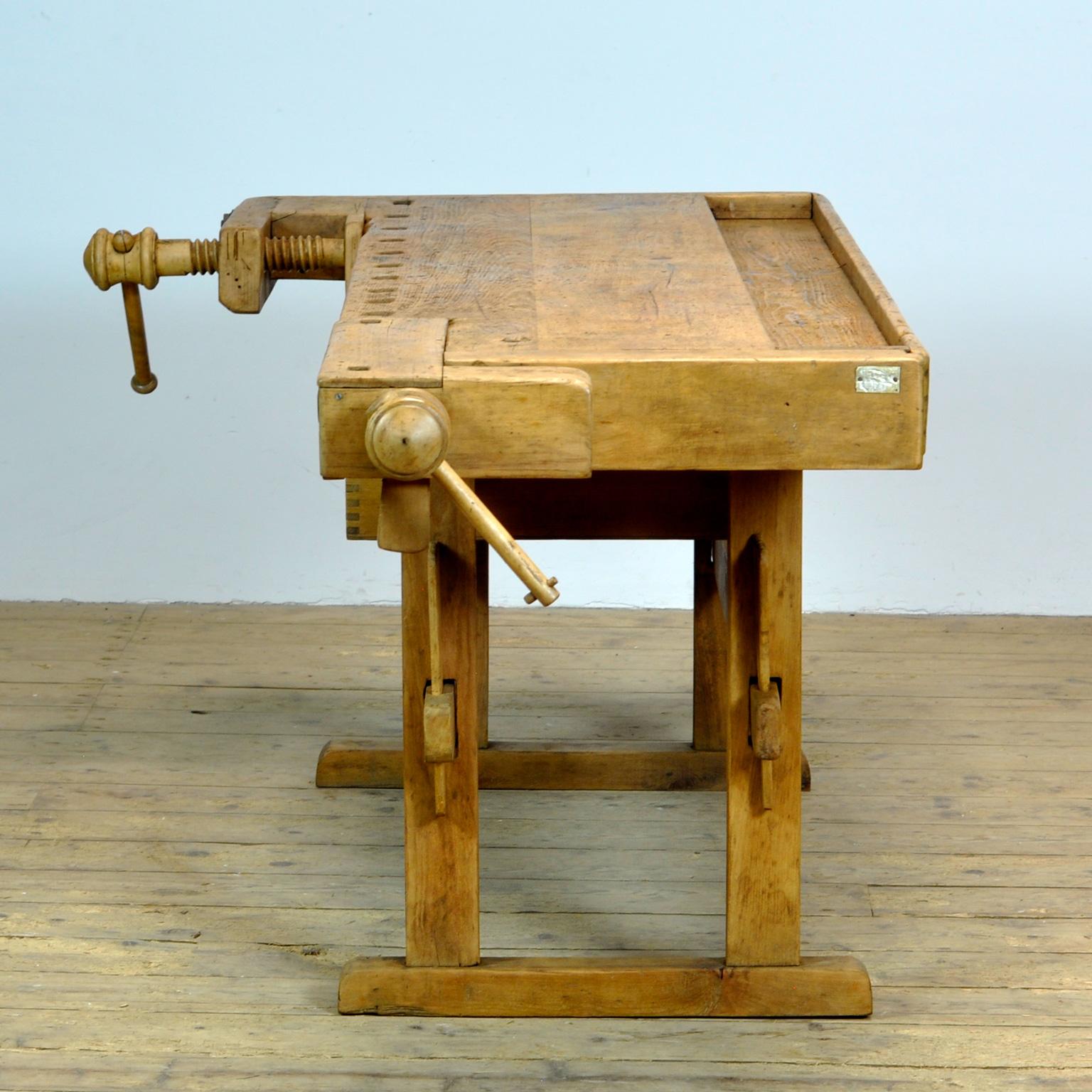 Établi de menuisier en Oak, vers 1900 1