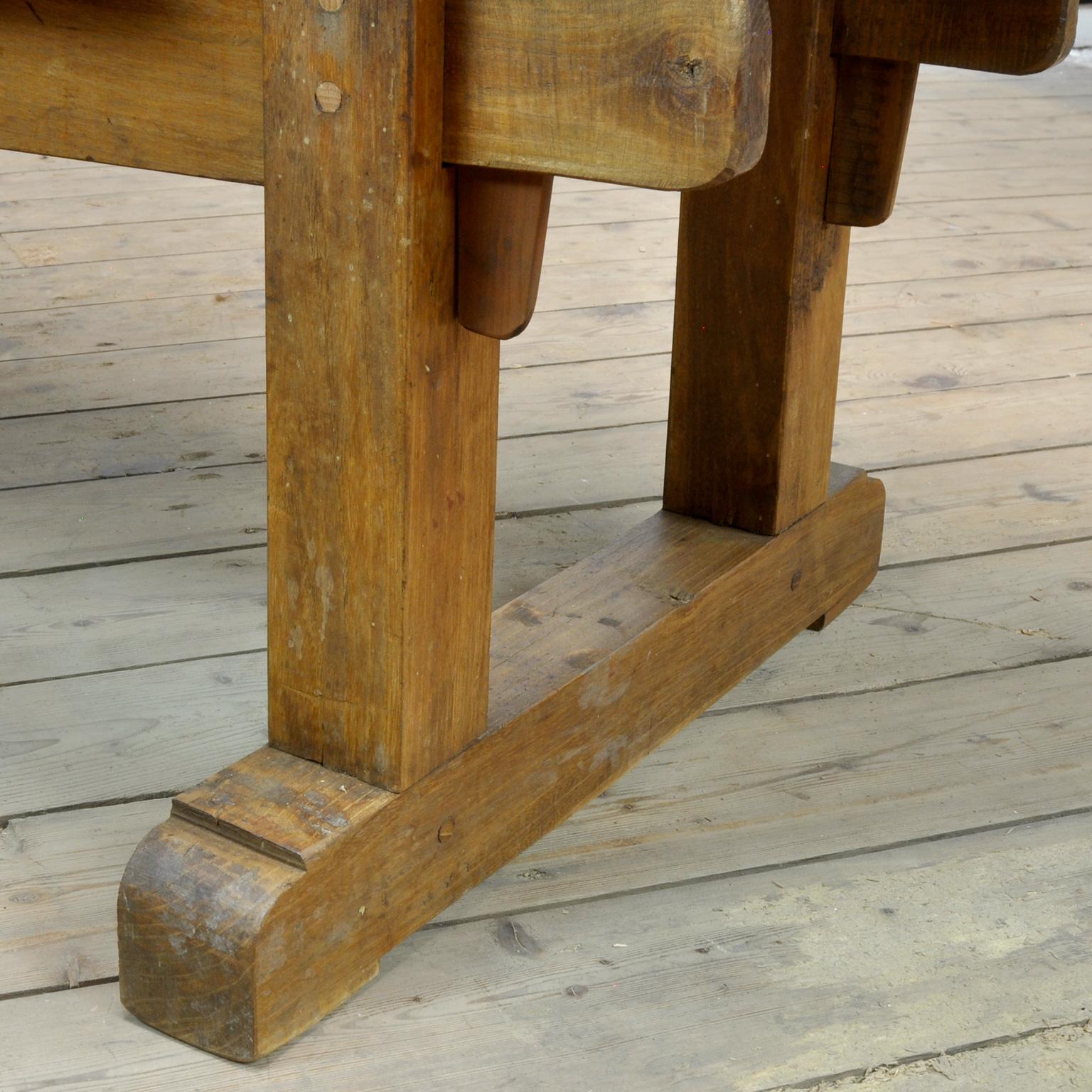 Carpenters Oak Workbench, circa 1900 3