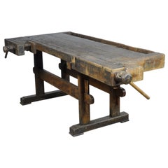 Carpenters Oak Workbench, circa 1900